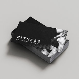 Tarjeta De Visita Entrenador personal de fitness profesional en blan