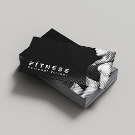 Tarjeta De Visita Entrenador personal de fitness profesional en blan