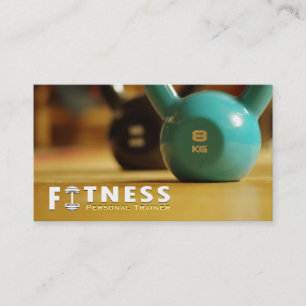 Tarjeta De Visita Entrenador personal de fitness profesional Kettleb