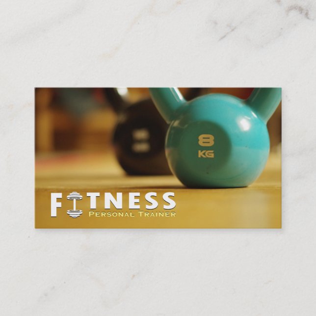 Tarjeta De Visita Entrenador personal de fitness profesional Kettleb (Anverso)