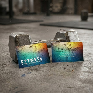 Tarjeta De Visita Entrenador Personal de Fitness Texto en Negrita Lo