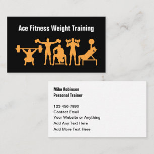 Tarjeta De Visita Entrenador Personal de Fitness y Coach