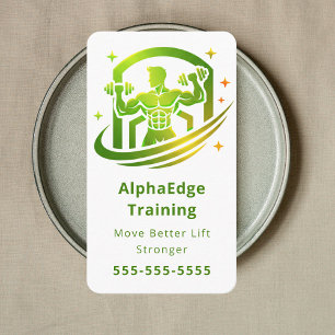 Tarjeta De Visita Entrenador Personal de Gimnasio Entrenador de Fitn
