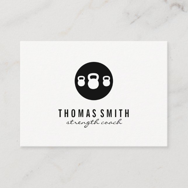 Tarjeta De Visita Entrenador personal de Kettle Bell (Anverso)