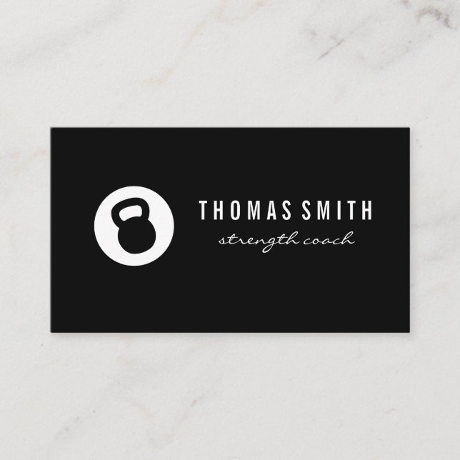 Tarjeta De Visita Entrenador personal de Kettle Bell (Anverso)