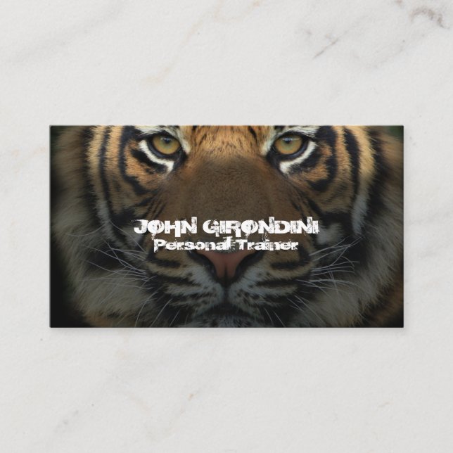 Tarjeta De Visita Entrenador personal de nutrición de construcción d (Anverso)