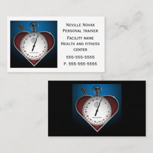 Tarjeta De Visita Entrenador personal de reloj de parada terapia fís