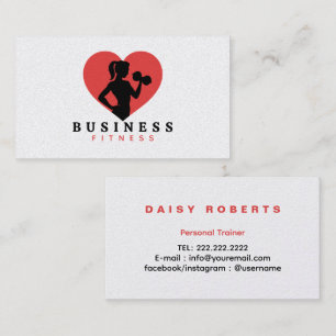 Tarjeta De Visita Entrenador personal del logotipo de peso de levadu