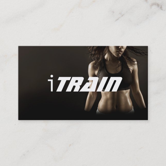Tarjeta De Visita Entrenador personal Ejerce Gimnasio Empresarial (Anverso)