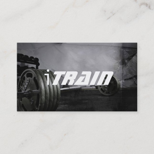 Tarjeta De Visita Entrenador personal Ejerce Gimnasio Empresarial (Anverso)