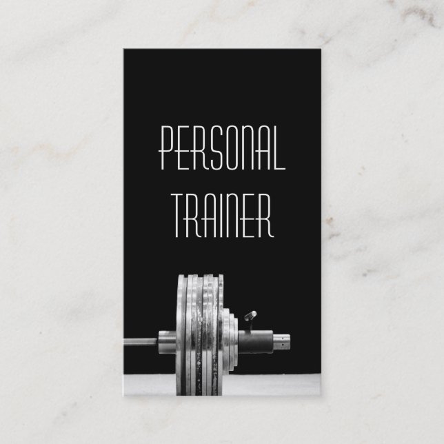 Tarjeta De Visita Entrenador personal, ejercicio, gimnasio (Anverso)
