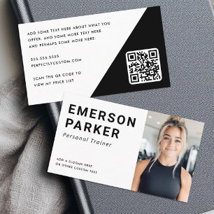 Tarjeta De Visita Entrenador personal entrenador de fitness foto neg