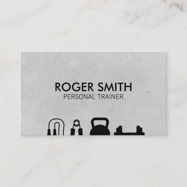 Tarjeta De Visita Entrenador personal | Equipo de entrenamiento (Anverso)