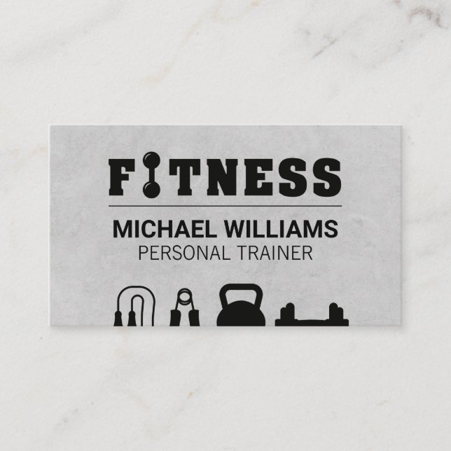 Tarjeta De Visita Entrenador personal | Equipo de entrenamiento | Fi (Anverso)