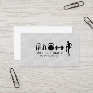 Tarjeta De Visita Entrenador personal   Equipos de gimnasia