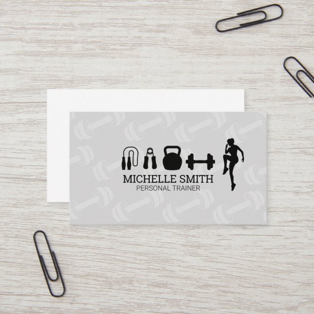 Tarjeta De Visita Entrenador personal | Equipos de gimnasia (Anverso/Reverso In Situ)