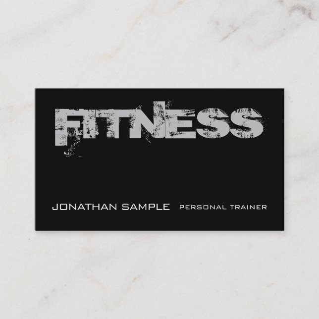 Tarjeta De Visita Entrenador Personal Fitness Coach Trendy Plain Lux (Anverso)