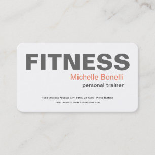Tarjeta De Visita Entrenador Personal Fitness Moderno Elegante
