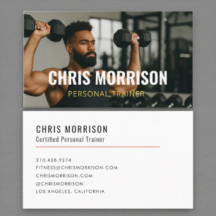 Tarjeta De Visita Entrenador Personal Gimnasio Foto Fitness