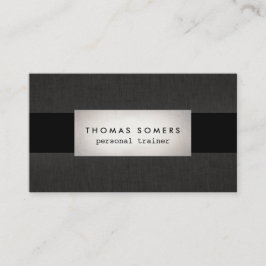 Tarjeta De Visita Entrenador personal Guay Moderno Faux Silver