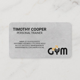 Tarjeta De Visita Entrenador Personal   Logotipo de Gimnasio