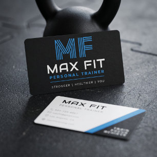 Tarjeta De Visita Entrenador Personal Moderno Entrenador de Fitnes