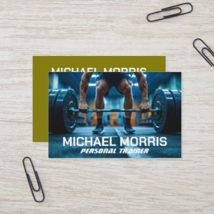 Tarjeta De Visita Entrenador Personal Moderno Gimnasio Coach