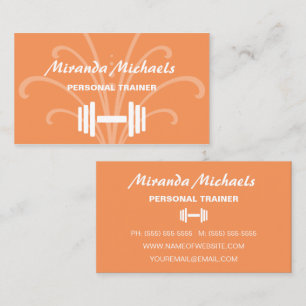 Tarjeta De Visita Entrenador Personal Naranja