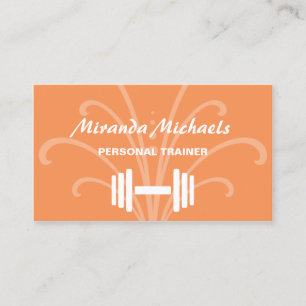 Tarjeta De Visita Entrenador Personal Naranja
