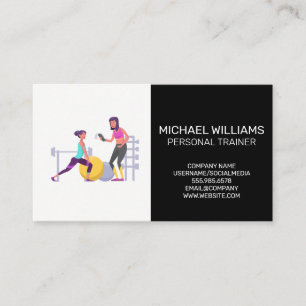 Tarjeta De Visita Entrenador personal   Sesión de entrenamiento