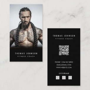 Tarjeta De Visita Entrenador Profesional de Fitness Influencer en Me