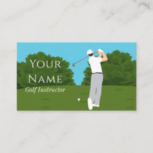 Tarjeta De Visita Entrenador Profesional de Instructores de Golf Gol