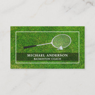 Tarjeta De Visita Entrenador profesional del Shuttlecock Badminton