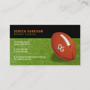 Tarjeta De Visita Entrenador profesional   Deporte maestro de rugby