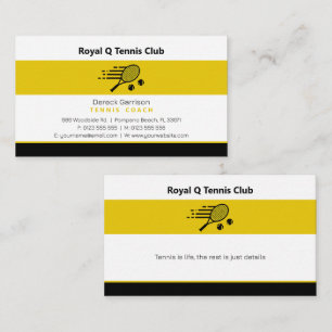 Tarjeta De Visita Entrenador profesional Tenis Master Sport