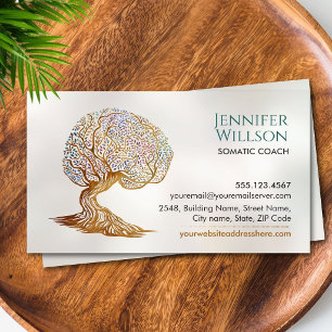 Tarjeta De Visita Entrenador Somático Cerebro Árbol Mente Cuerpo Bie