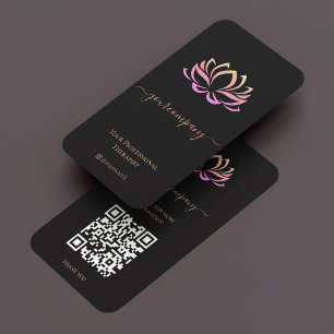 Tarjeta De Visita Entrenador terapista de bienestar elegante rosa ne