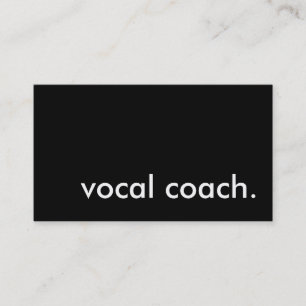 Tarjeta De Visita entrenador vocal.