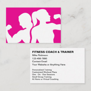 Tarjeta De Visita Entrenador y Coach de Fitness Moderno