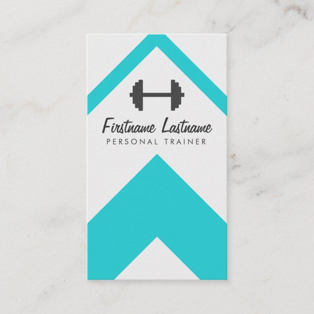 Tarjeta De Visita Entrenador y gimnasio personal moderno (Anverso)