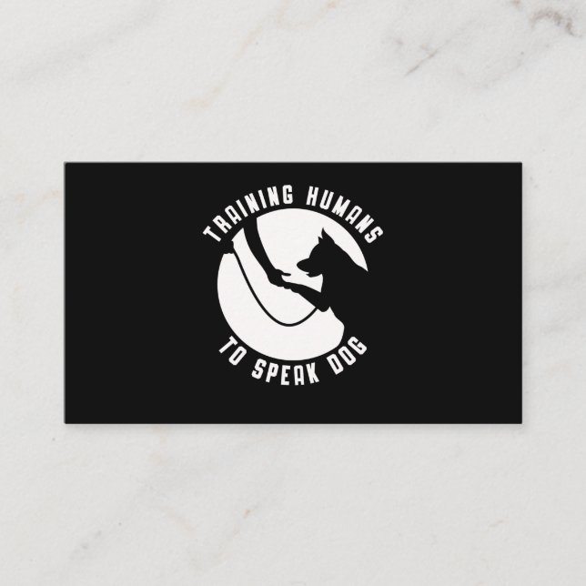 Tarjeta De Visita Entrenadora de perros Hombres Entrenamiento de Agi (Anverso)