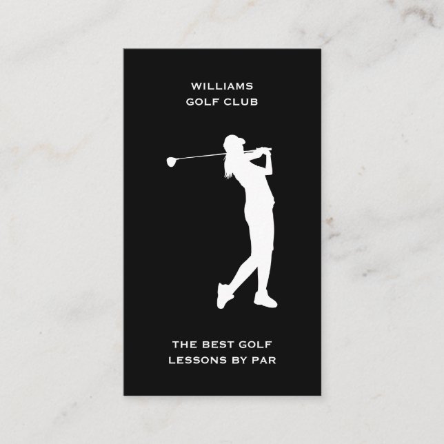 Tarjeta De Visita Entrenadora deportiva e instructora de golf en med (Anverso)