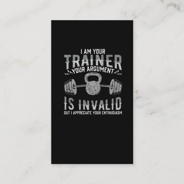 Tarjeta De Visita Entrenadores personales de divertidos entrenadores (Anverso)