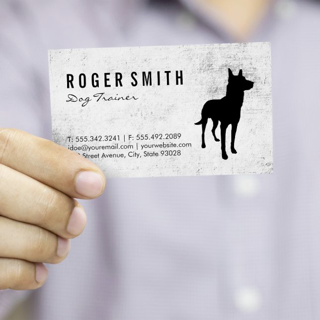 Tarjeta De Visita Entrenamiento de perro canino Grungy fondo (Subido por el creador)