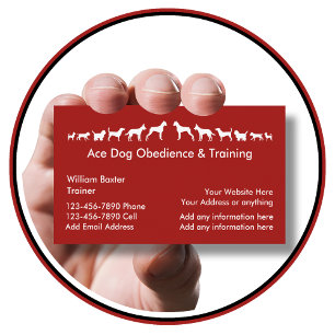 Tarjeta De Visita Entrenamiento De Perros Y Obediencia