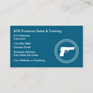Tarjeta De Visita Entrenamiento de seguridad y campo de tiro con arm