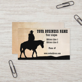 Tarjeta De Visita Entrenamiento De Suministros De Caballo De Silhoue
