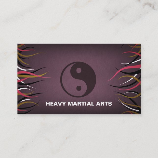 Tarjeta De Visita Entrenamiento del estudio de los artes marciales (Anverso)
