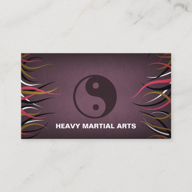 Tarjeta De Visita Entrenamiento del estudio de los artes marciales (Anverso)