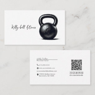 Tarjeta De Visita Entrenamiento Personal con Pesas Rusas